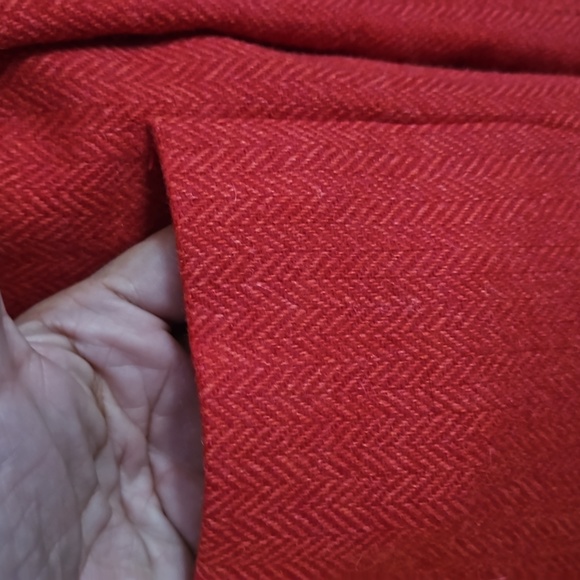 J Crew Heather Red Tweed Ruffled Blazer Jacket sz 6T - Picture 6 of 6